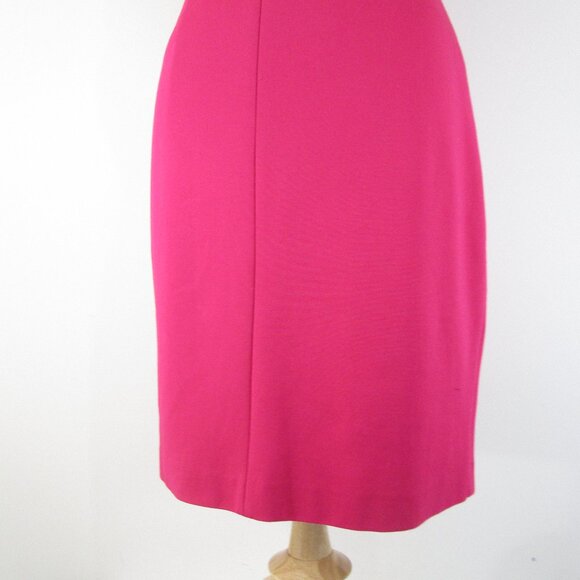 Talbots Plus Size Solid Magenta Fuchsia Pink V-Neck Sheath Dress Size 16 - Picture 3 of 13